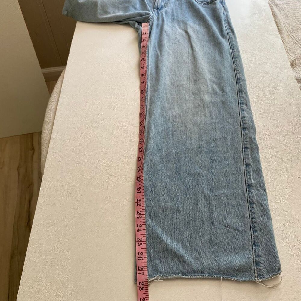 Hollister Low Rise Baggy Jeans W26 Short Light Wash Wide Leg Y2K - Picture 8 of 8